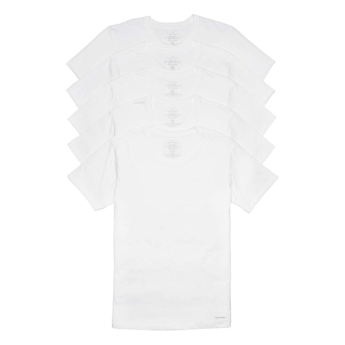 Camisa Calvin Klein Cotton Classics Crew Neck 5-Pack — Blanco