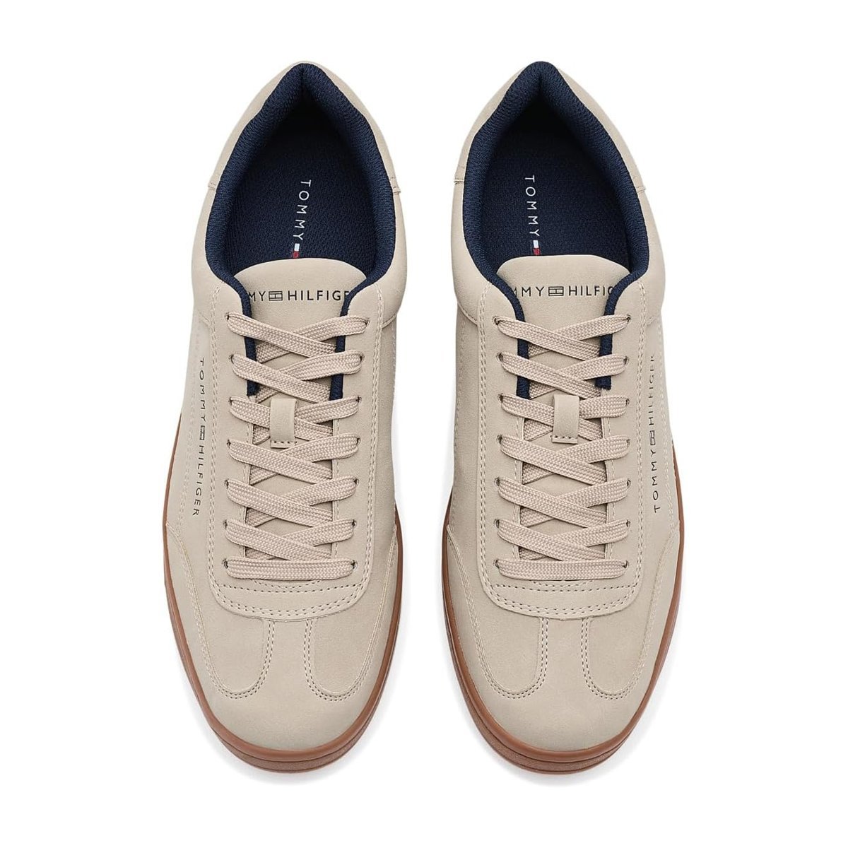 Tenis Tommy Hilfiger Leren — Light Natural/Gum