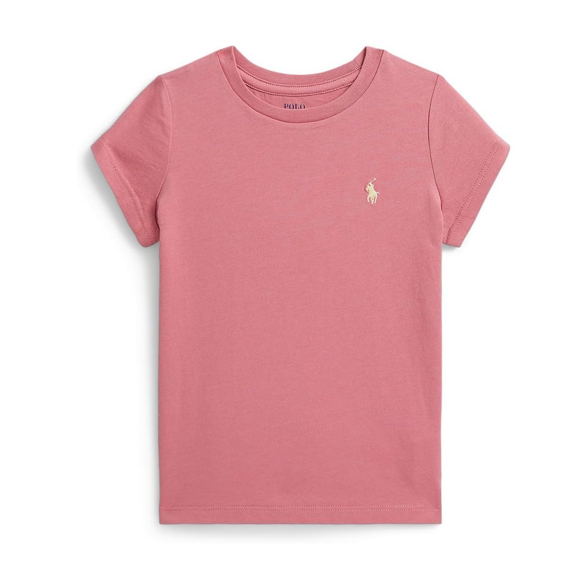 Camiseta Ralph Lauren Cotton Jersey (Toddler/) — Rosado