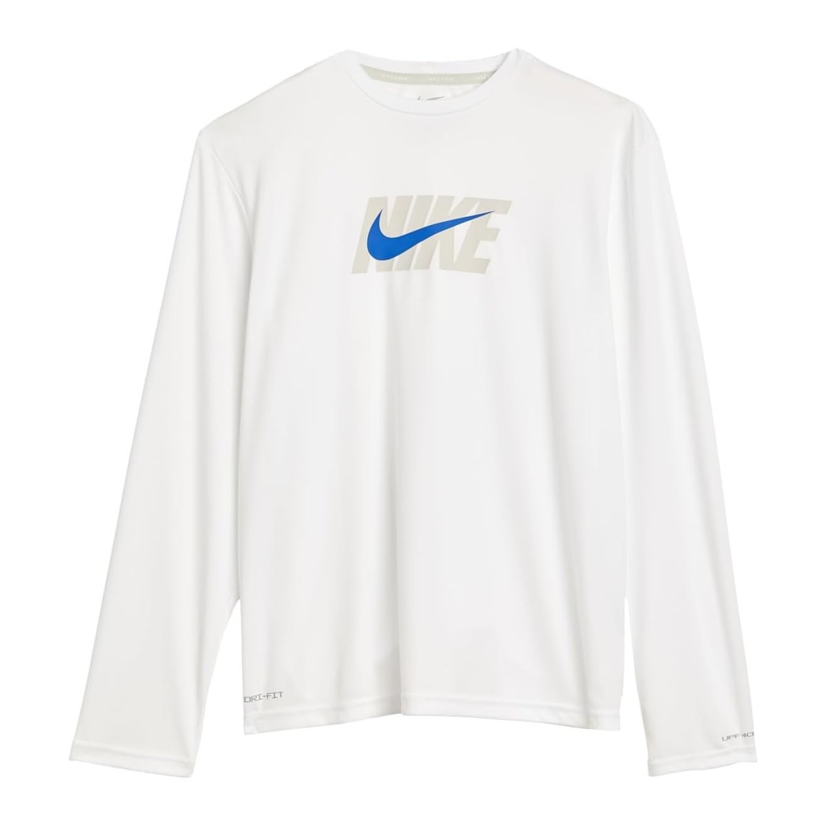 Top Nike Hydroguard Swoosh Over Dri-Fit UV Long Sleeve (Little Kid/) — Blanco