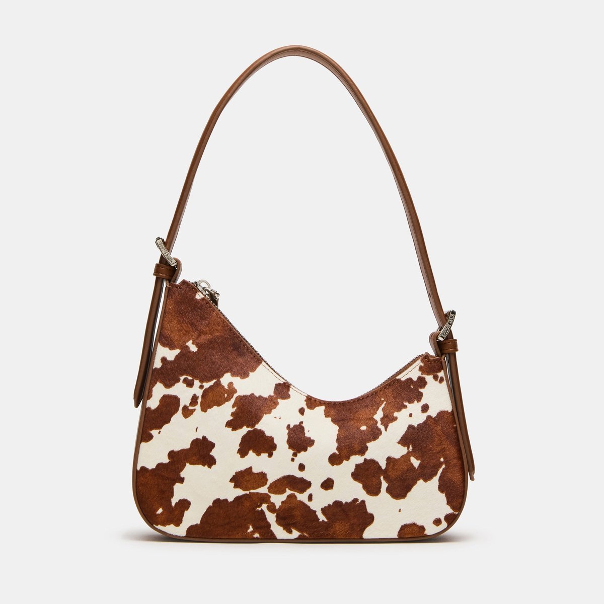 Bolso Steve Madden Smith Brown Cow Print — Café