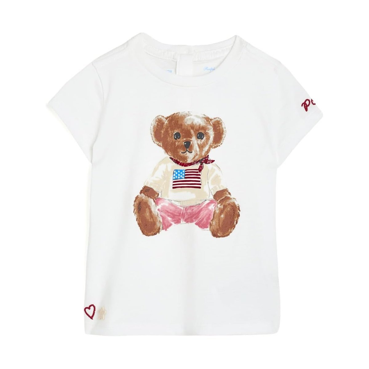 Camiseta Ralph Lauren Bear Cotton Jersey () — Blanco