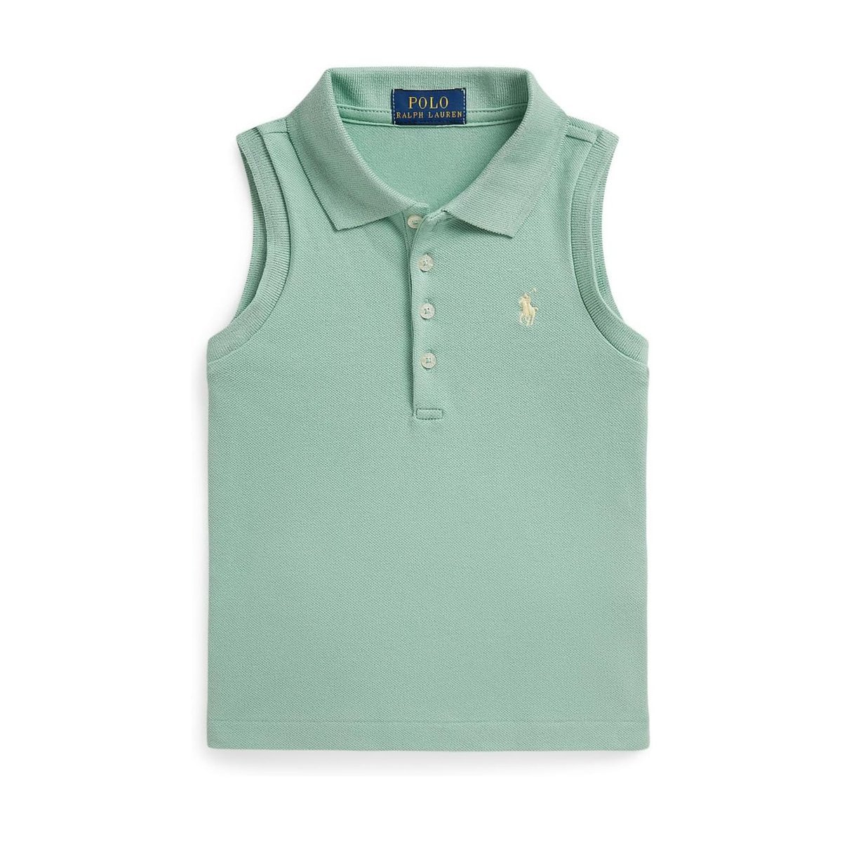 Camisa Ralph Lauren Stretch Mesh Sleeveless (Toddler/) — Celadon