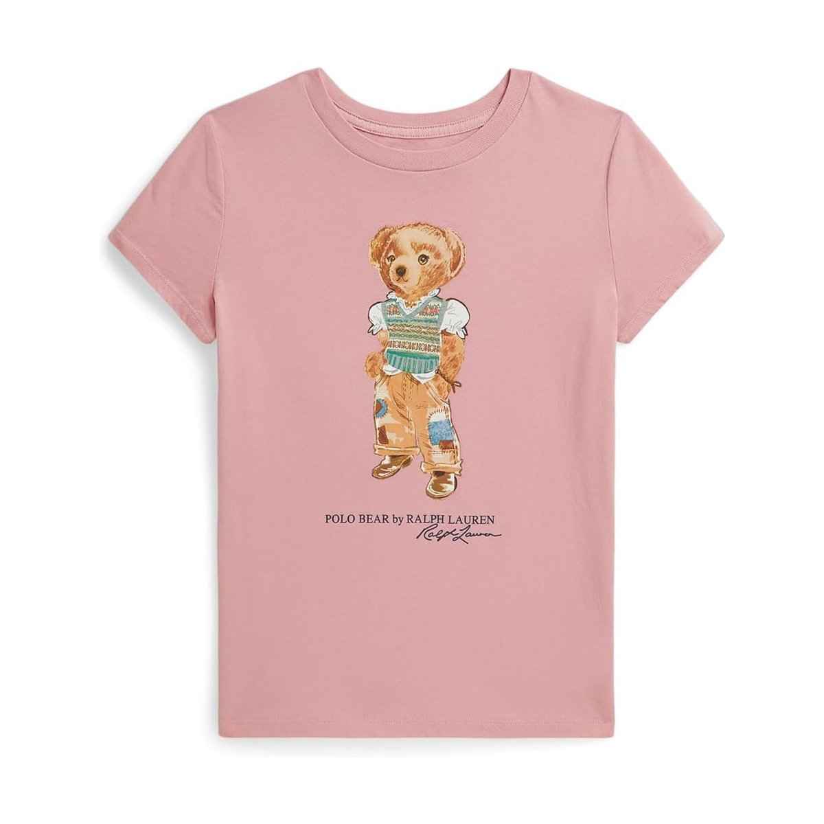 Camiseta Ralph Lauren Bear Cotton Jersey () — Rosado