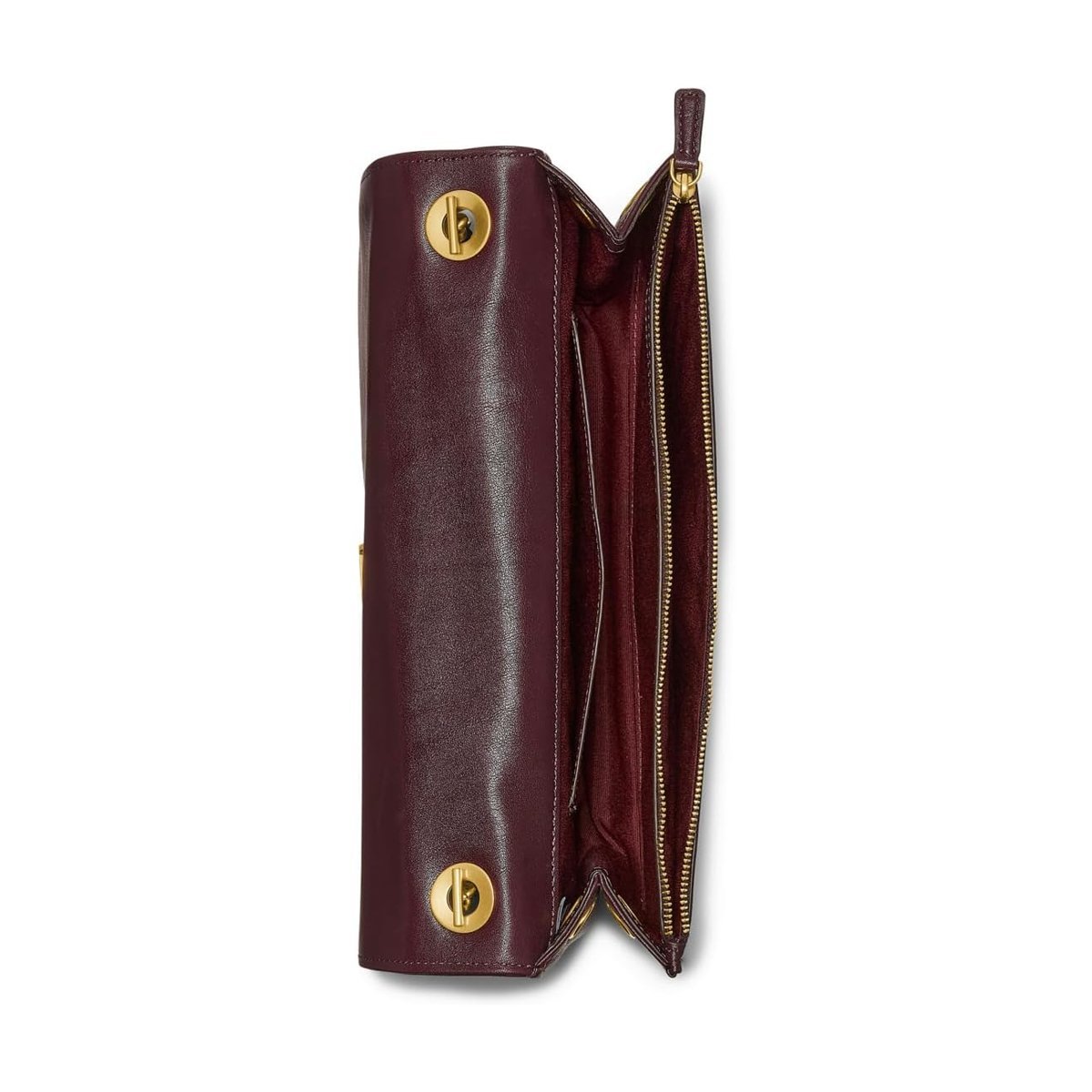 Cartera Kate Spade Deco Fine Grain Leather Soft Shoulder — Blackberry Jam