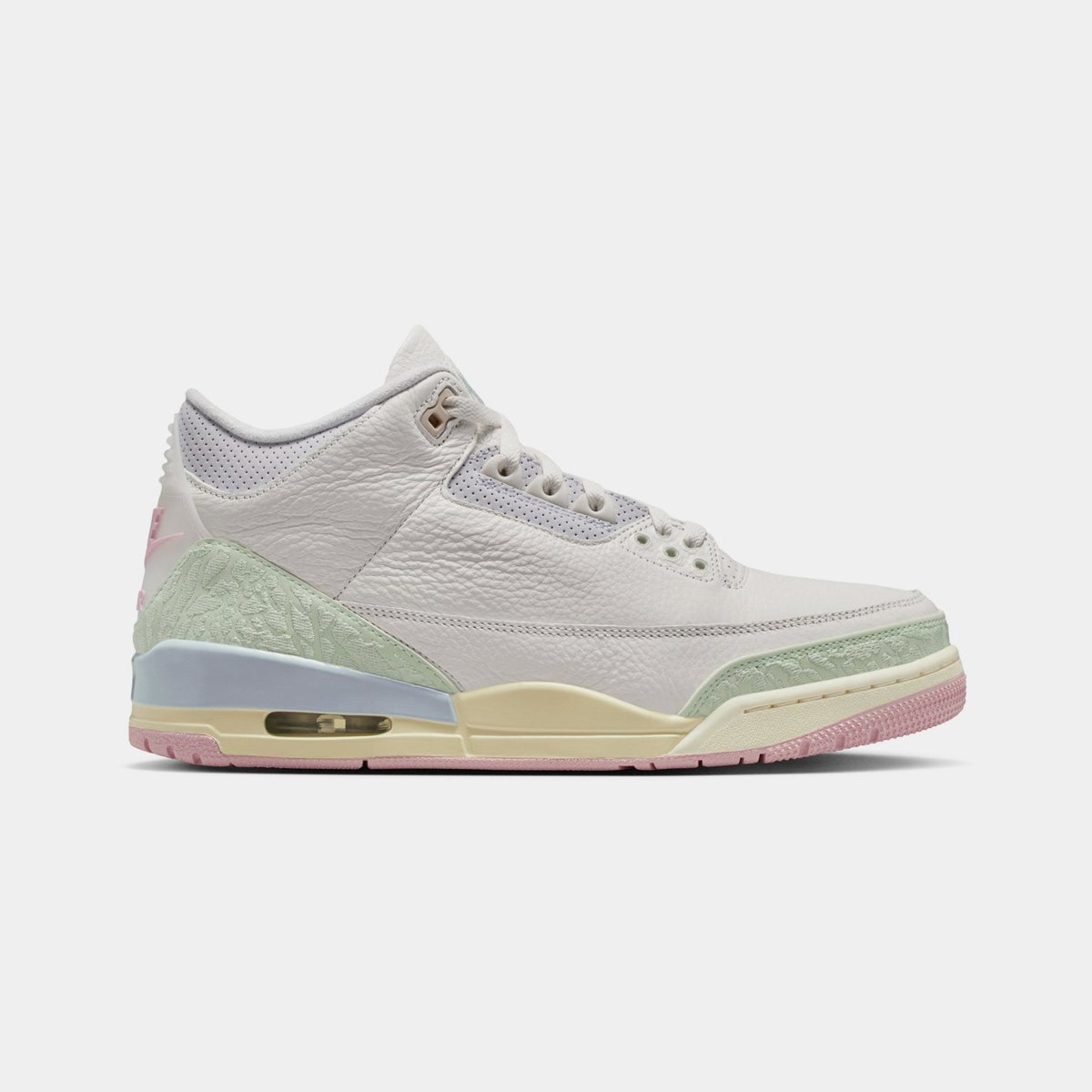 Tenis Jordan Air 3 Retro Sail And Jade Aura Lifestyle (Sail/Jade Aura/Aura/Iced Car — Blanco