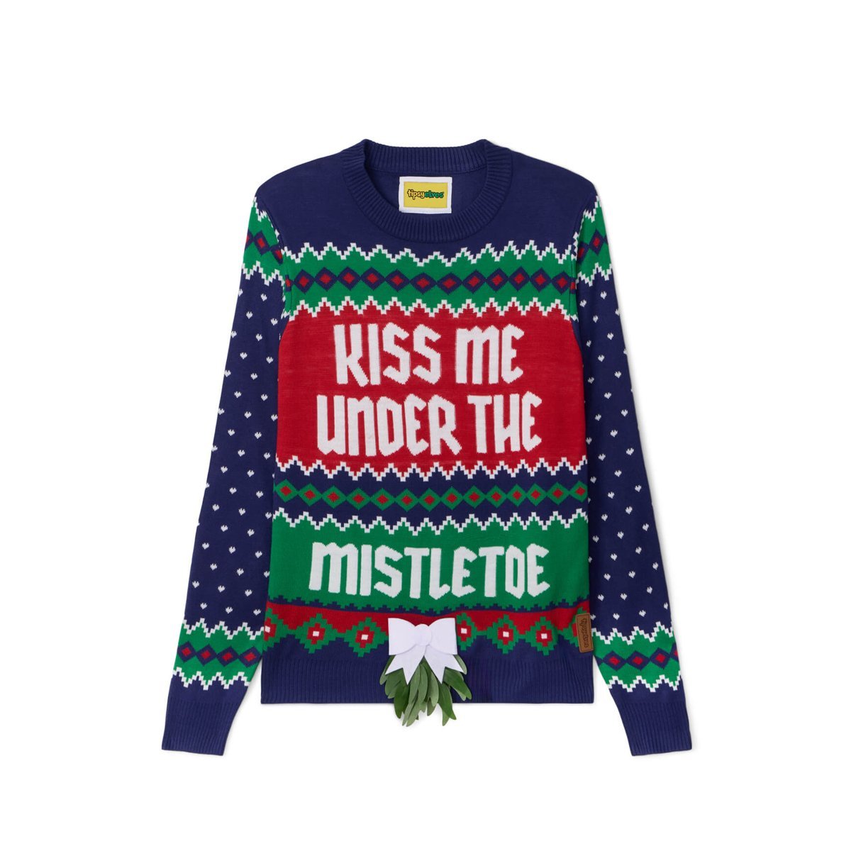 Suéter Tipsy Elves Kiss Under the Mistletoe Ugly Christmas