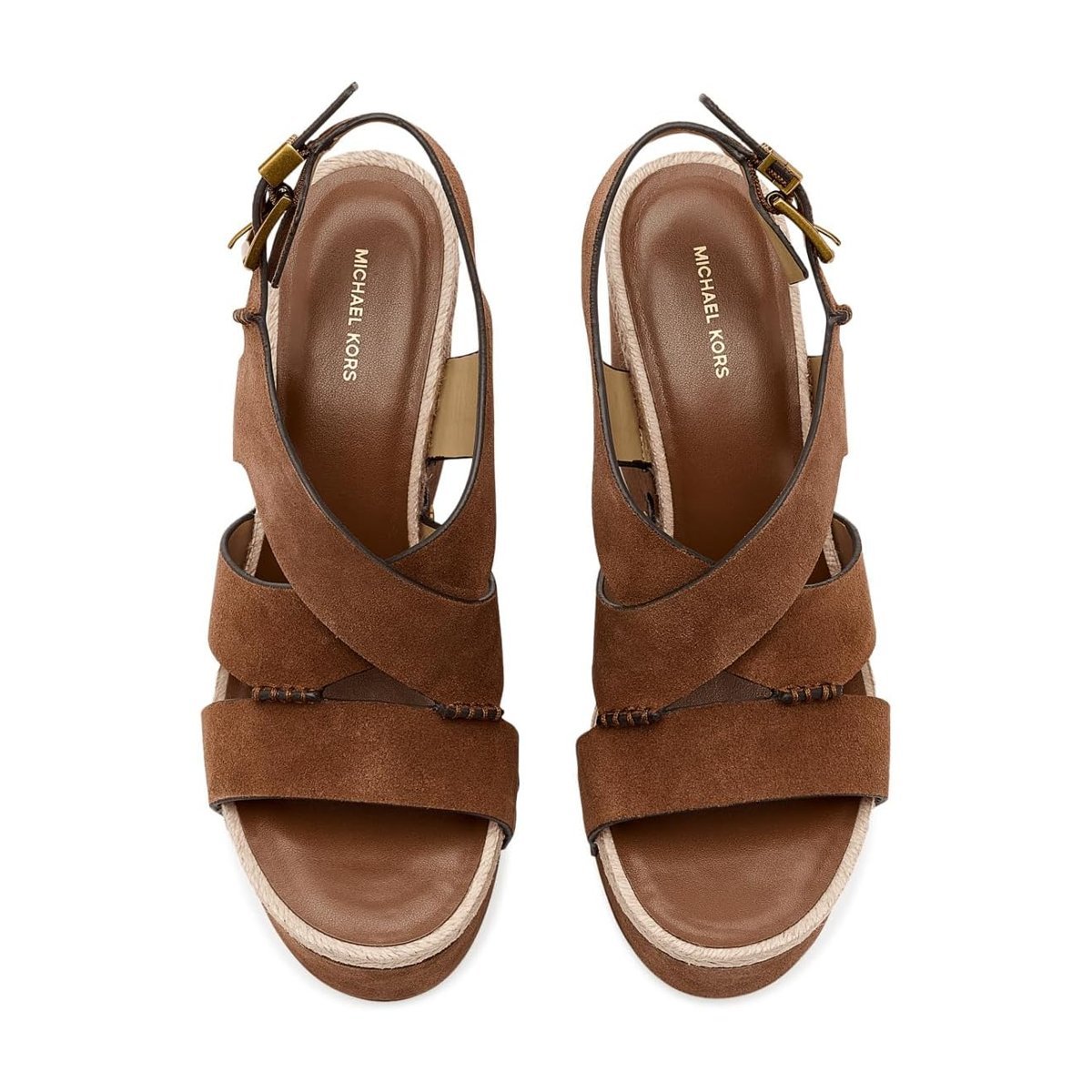 Sandalias Michael Kors Raven Wedge — Luggage