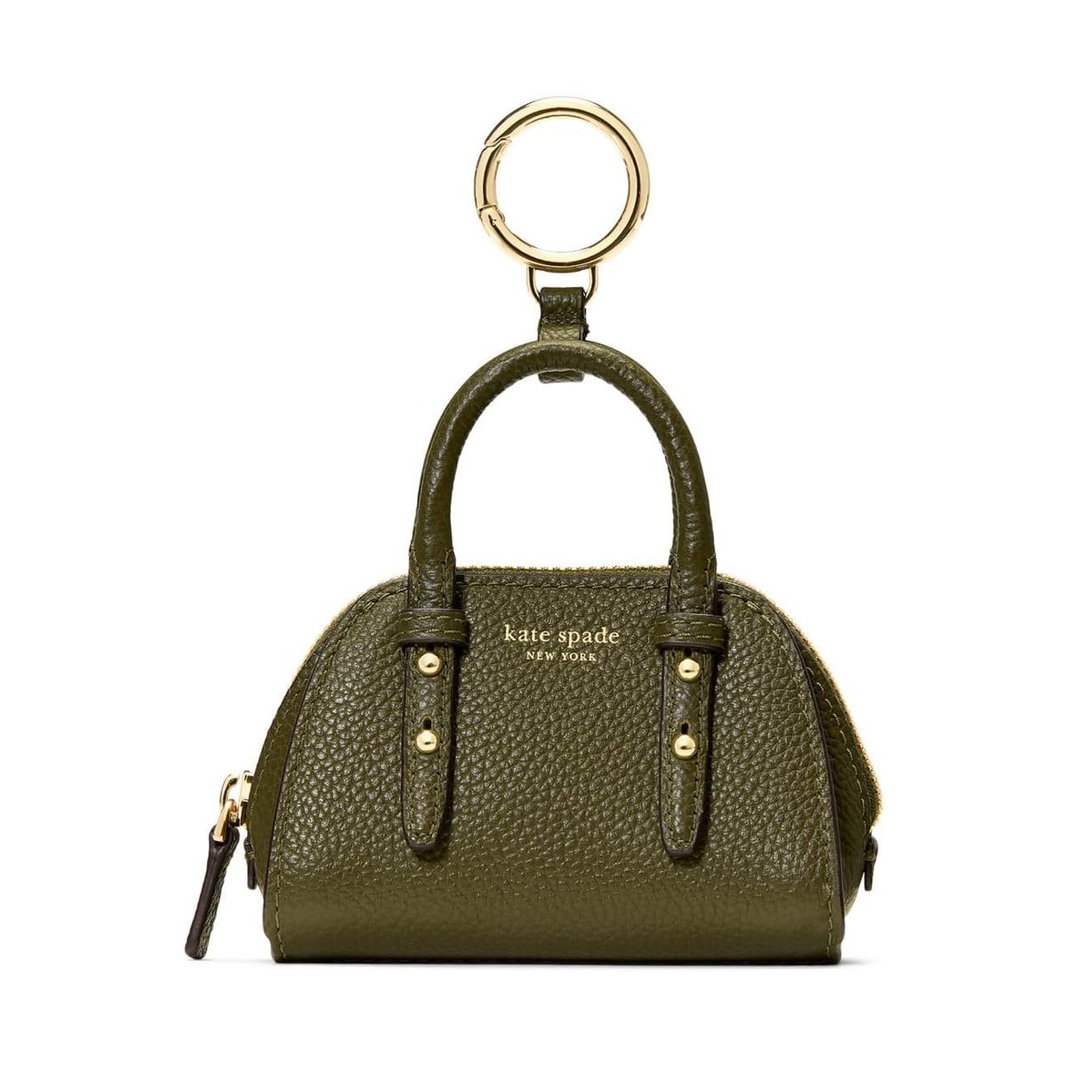 Joyería Kate Spade Charmed Pebbled Leather Nano Carryall Charm — Seaweed