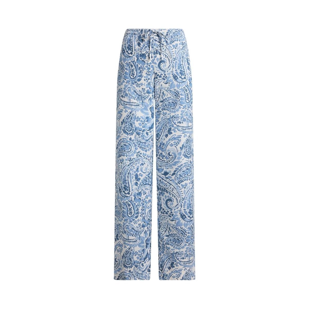 Pantalón Ralph Lauren Paisley Linen Wide — Blanco