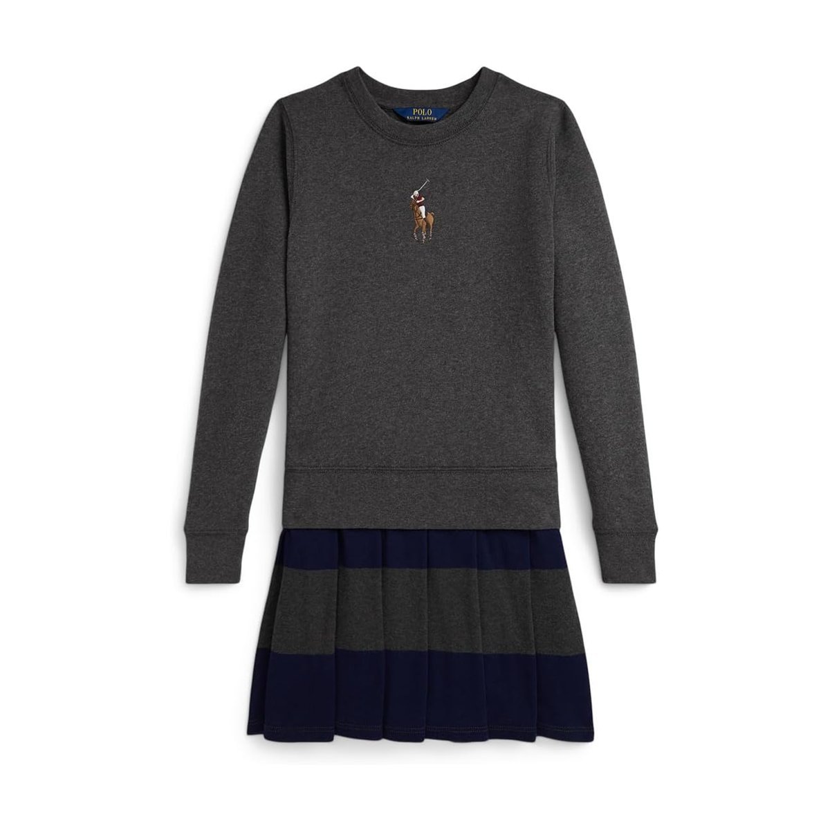 Vestido Ralph Lauren Big Pony Fleece () — Gris