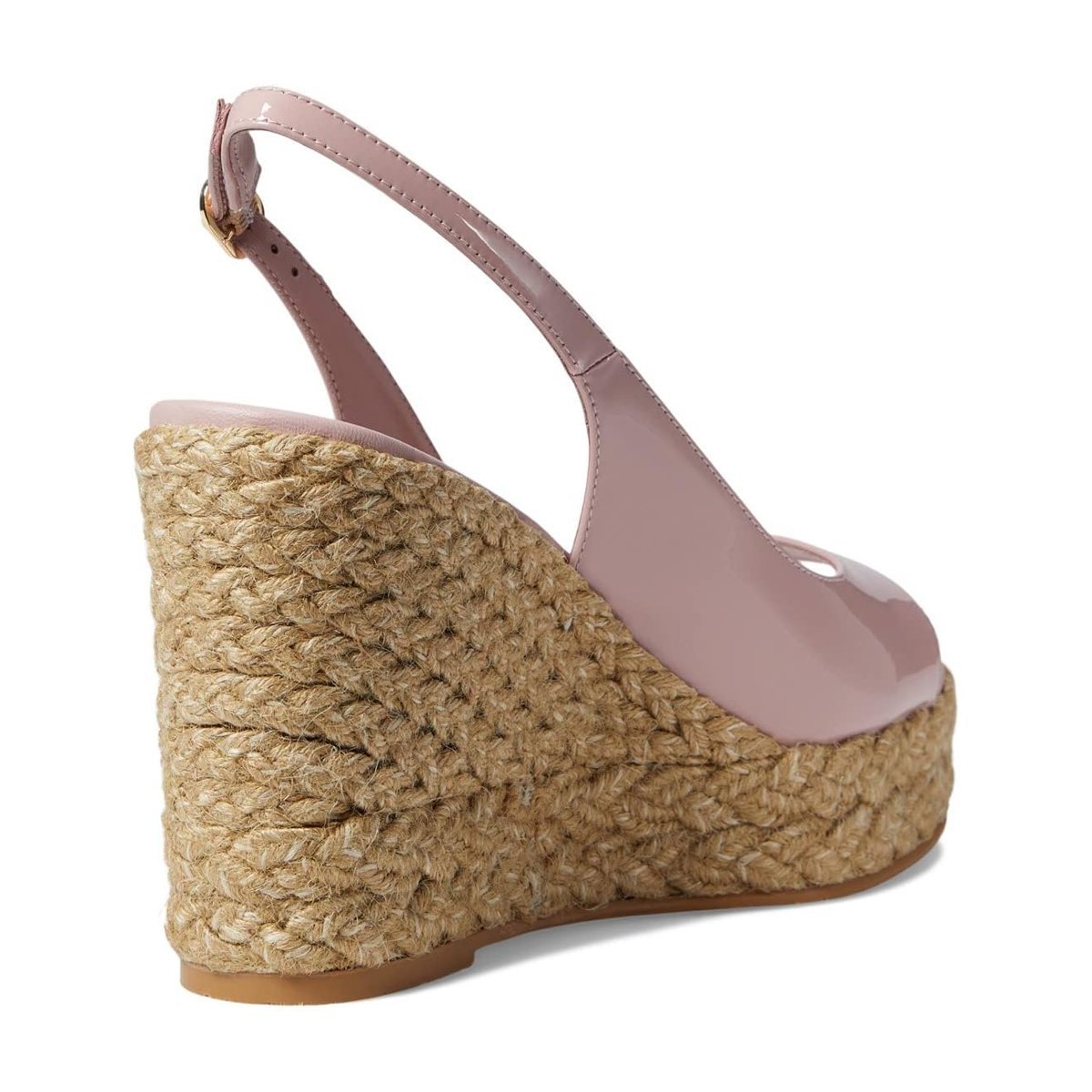 Zapatos casuales Stuart Weitzman Island Peep-Toe Espadrille Wedge — Ballet/Natural