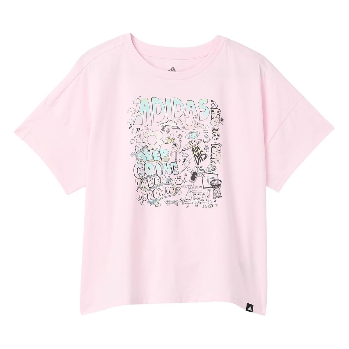 Camiseta Adidas Drop Shoulder () — Rosado