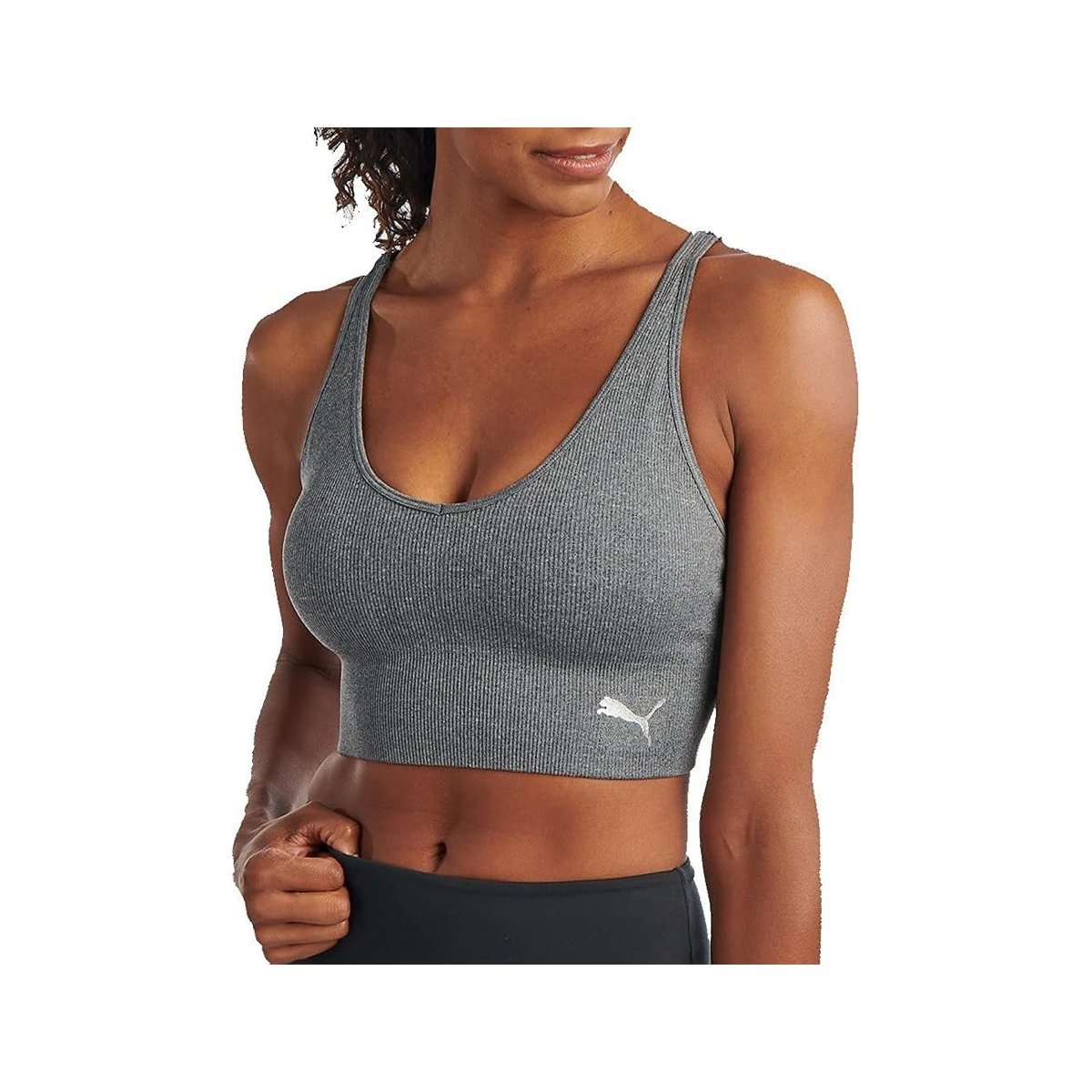Top deportivo Puma Seamless Sports Bra — Gris