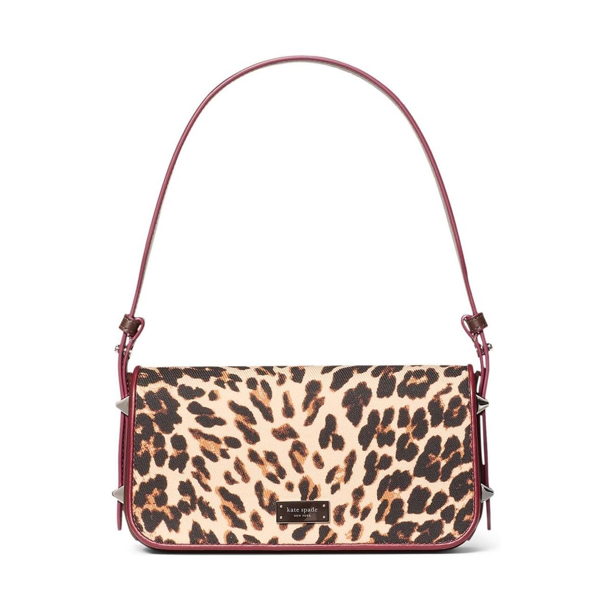 Cartera Kate Spade Liv Downtown Leopard Fabric Shoulder — Multicolor