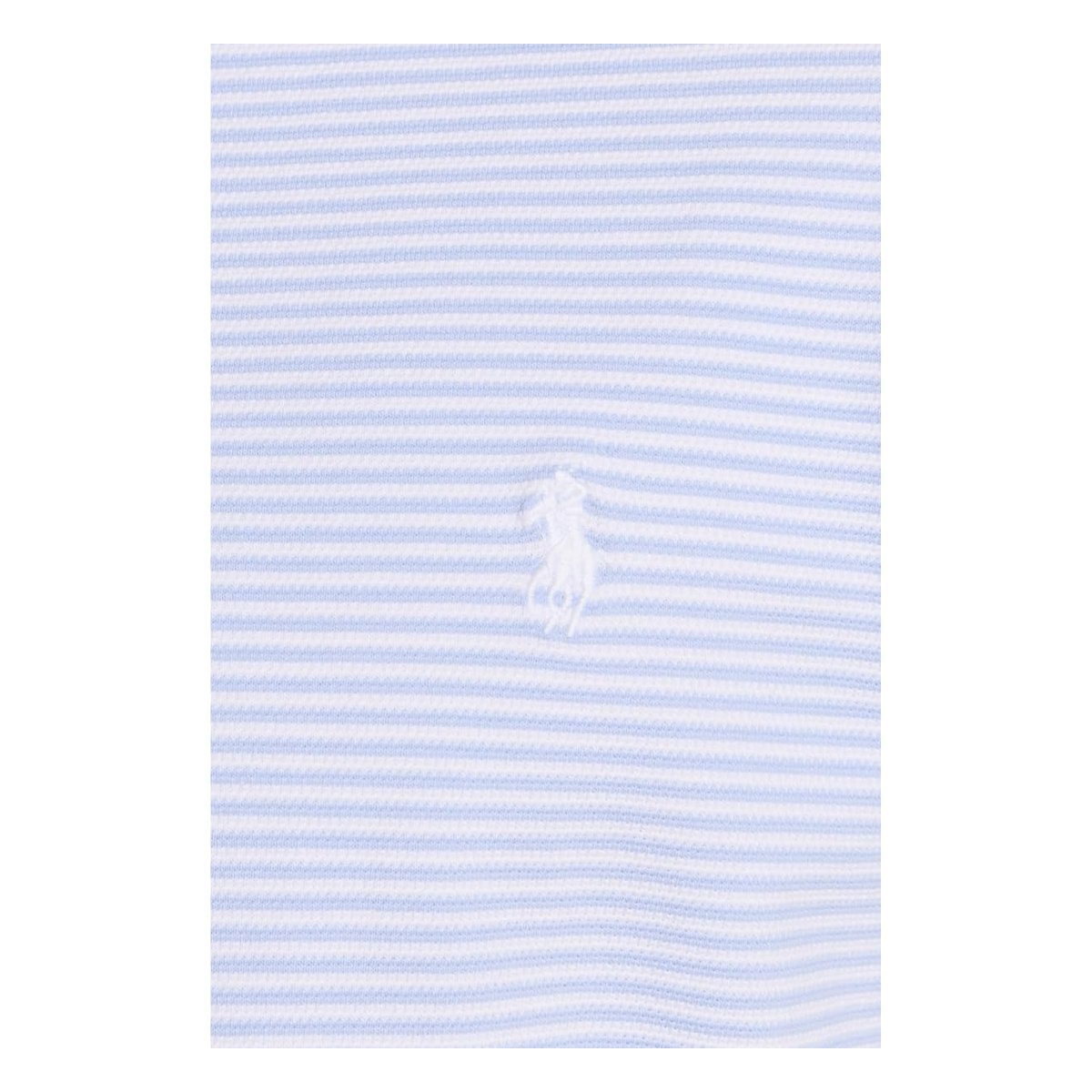 Polo Ralph Lauren Custom Slim Striped Stretch Mesh — Blanco