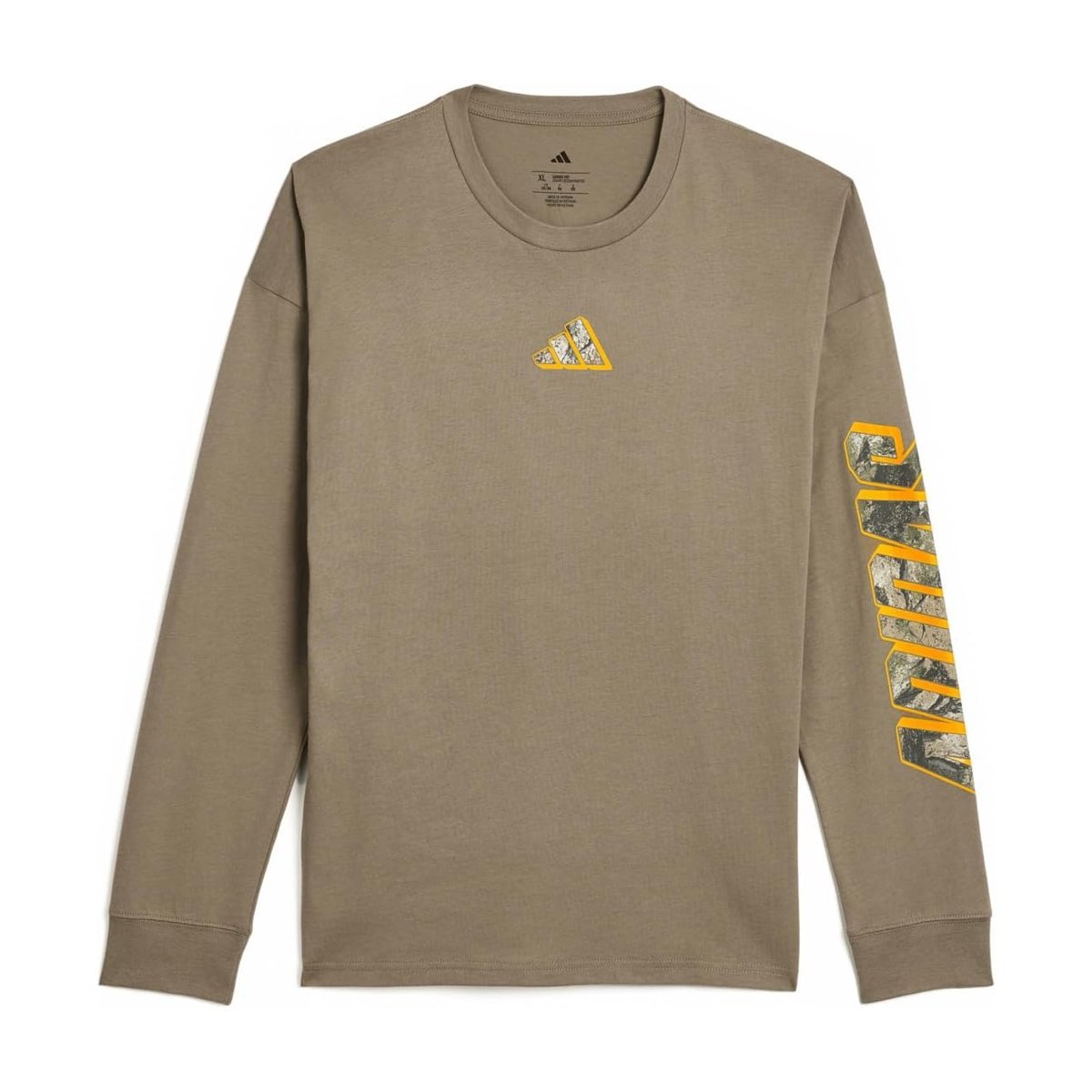 Camiseta Adidas Long Sleeve Rock Camo Lineage () — Beige