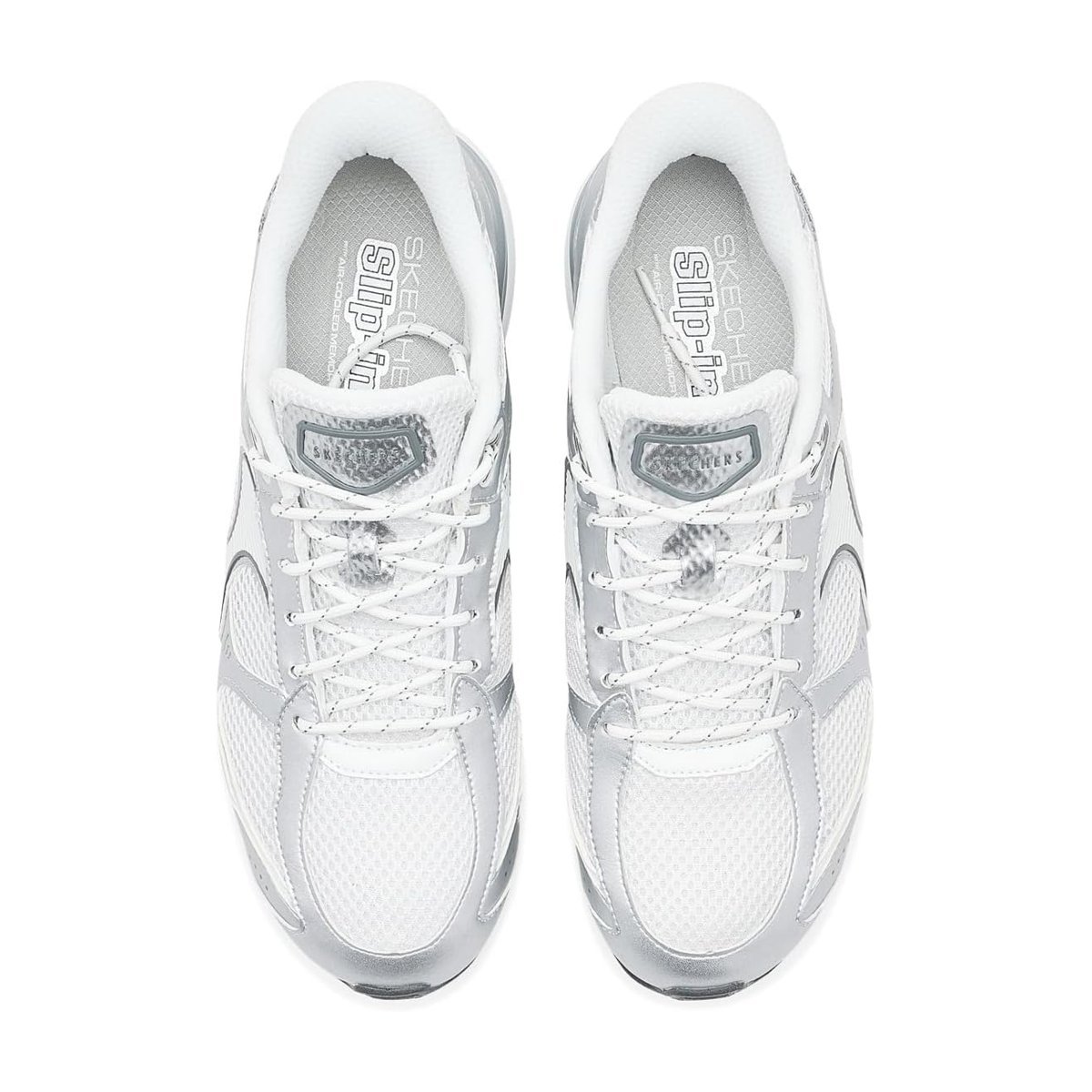 Tenis Skechers Hands Free Slip-Ins Exhilarate - Metallic Dreams — Blanco