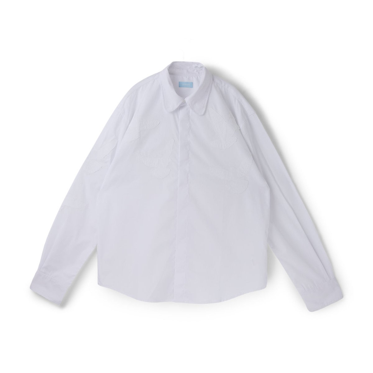 Camisa 3.Paradis Flying Dove LS (White&blue) — Blanco