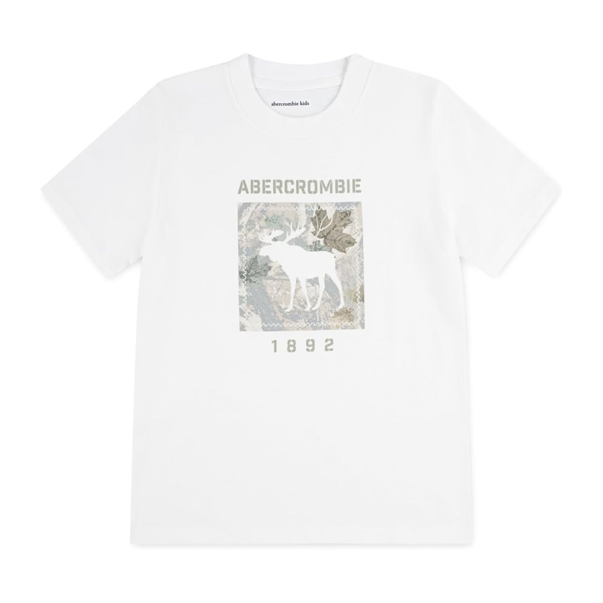 Camiseta Abercrombie & Fitch Camo Moose Fill () — Blanco