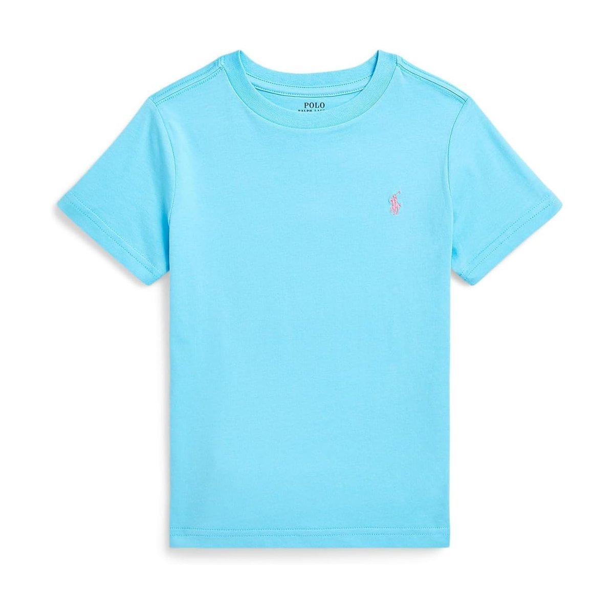 Camiseta Ralph Lauren Cotton Jersey Crew Neck (Toddler/) — Turquiose Nova