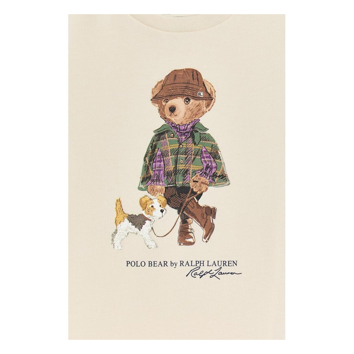 Camiseta Ralph Lauren Bear Cotton Jersey (Toddler/) — Beige