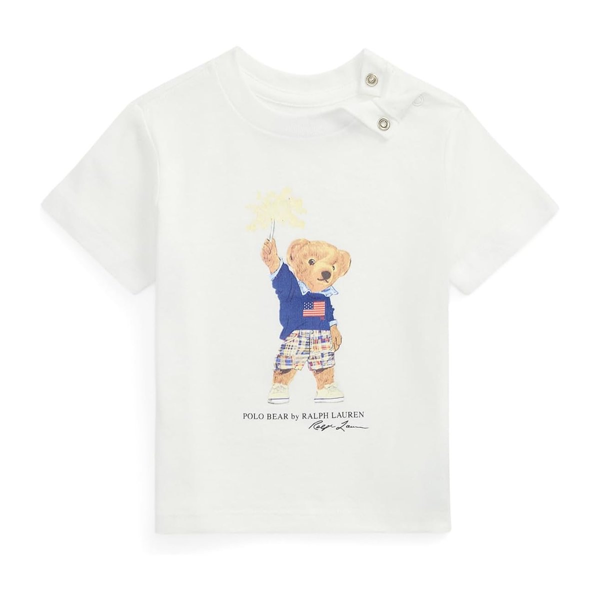 Camiseta Ralph Lauren Bear Cotton Jersey () — Blanco