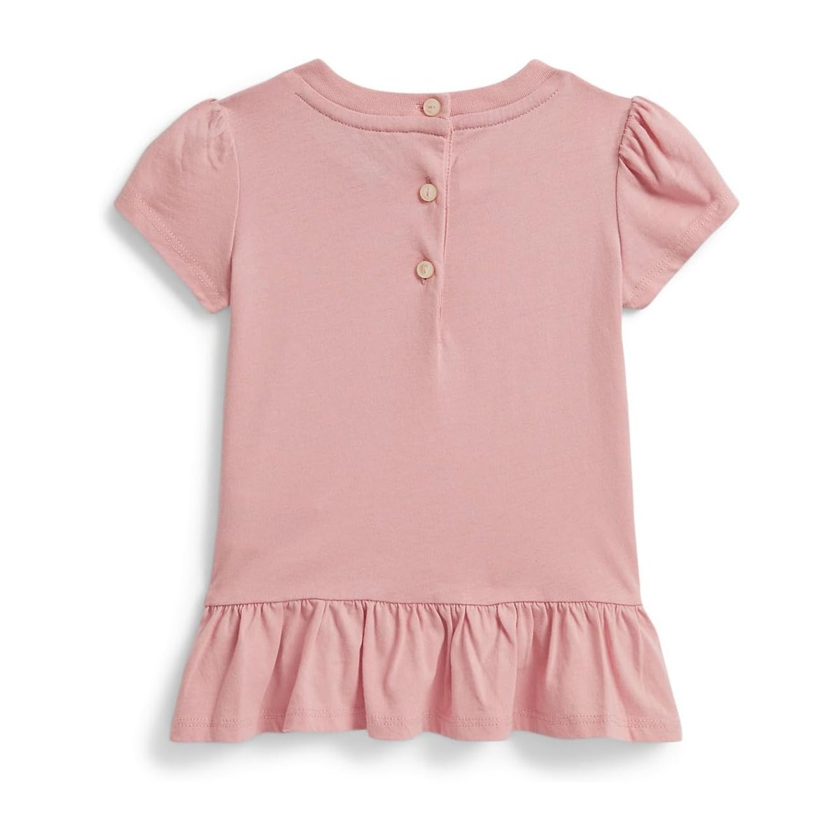 Camiseta Ralph Lauren Bear Cotton Jersey Peplum () — Rosado