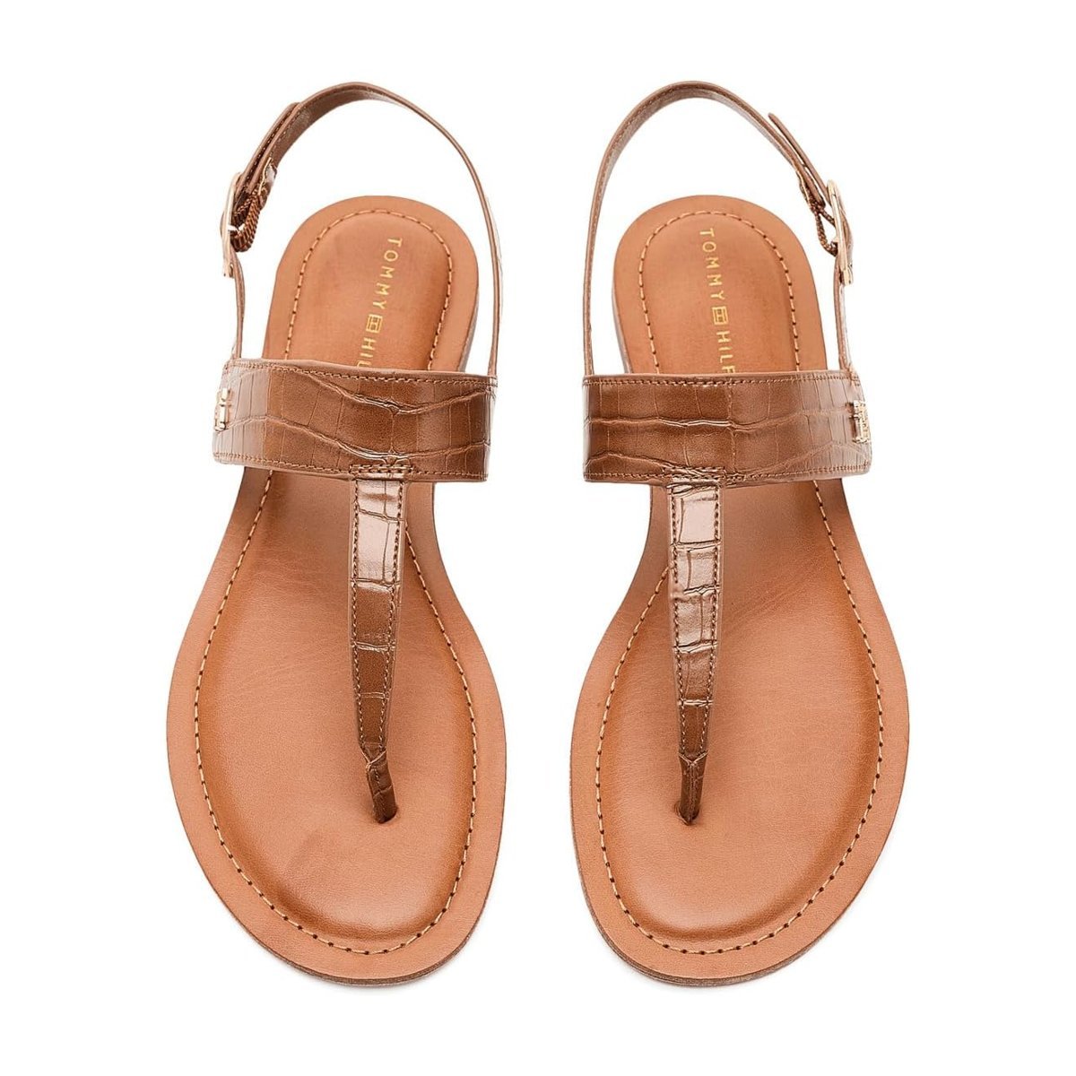 Sandalias Tommy Hilfiger Lenian — Dark Natural Croco