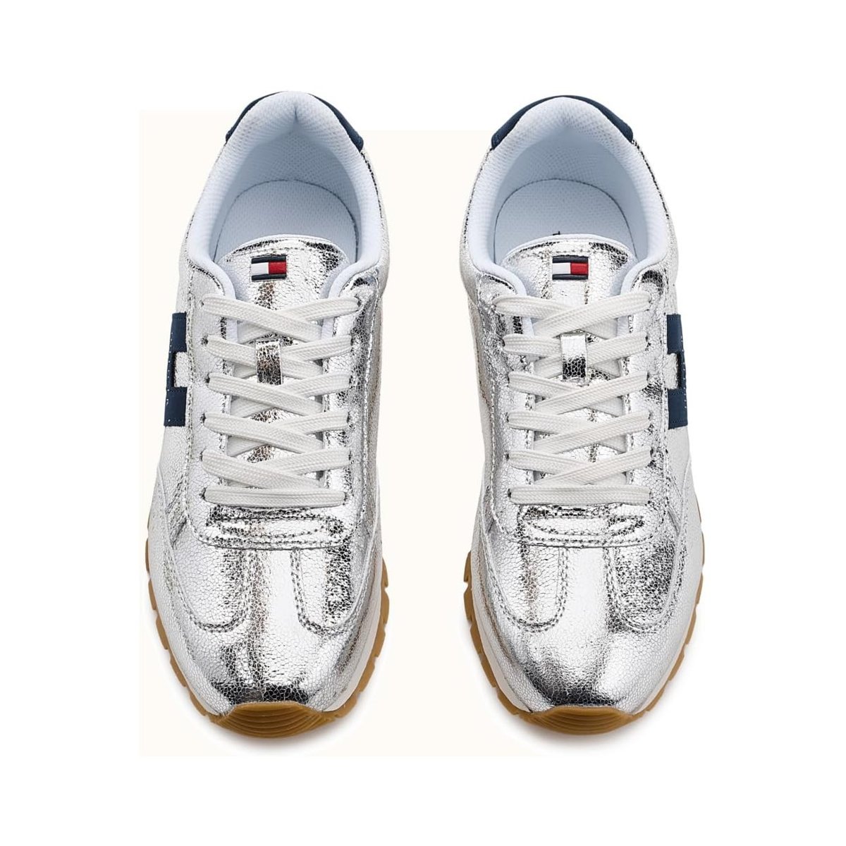 Tenis Tommy Hilfiger Hatina — Plateado