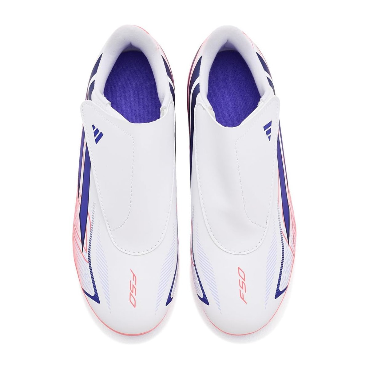 Tenis Adidas F50 Hyperfast Club Laceless Firm Ground/Multi Ground (Little Kid/) — Blanco