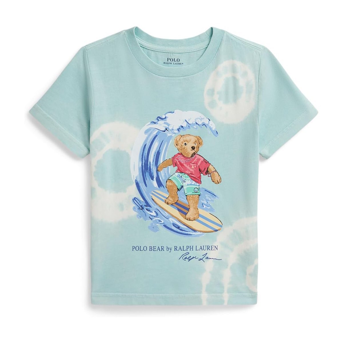 Camiseta Ralph Lauren Tie-Dye Bear Cotton (Toddler/) — Parakeet