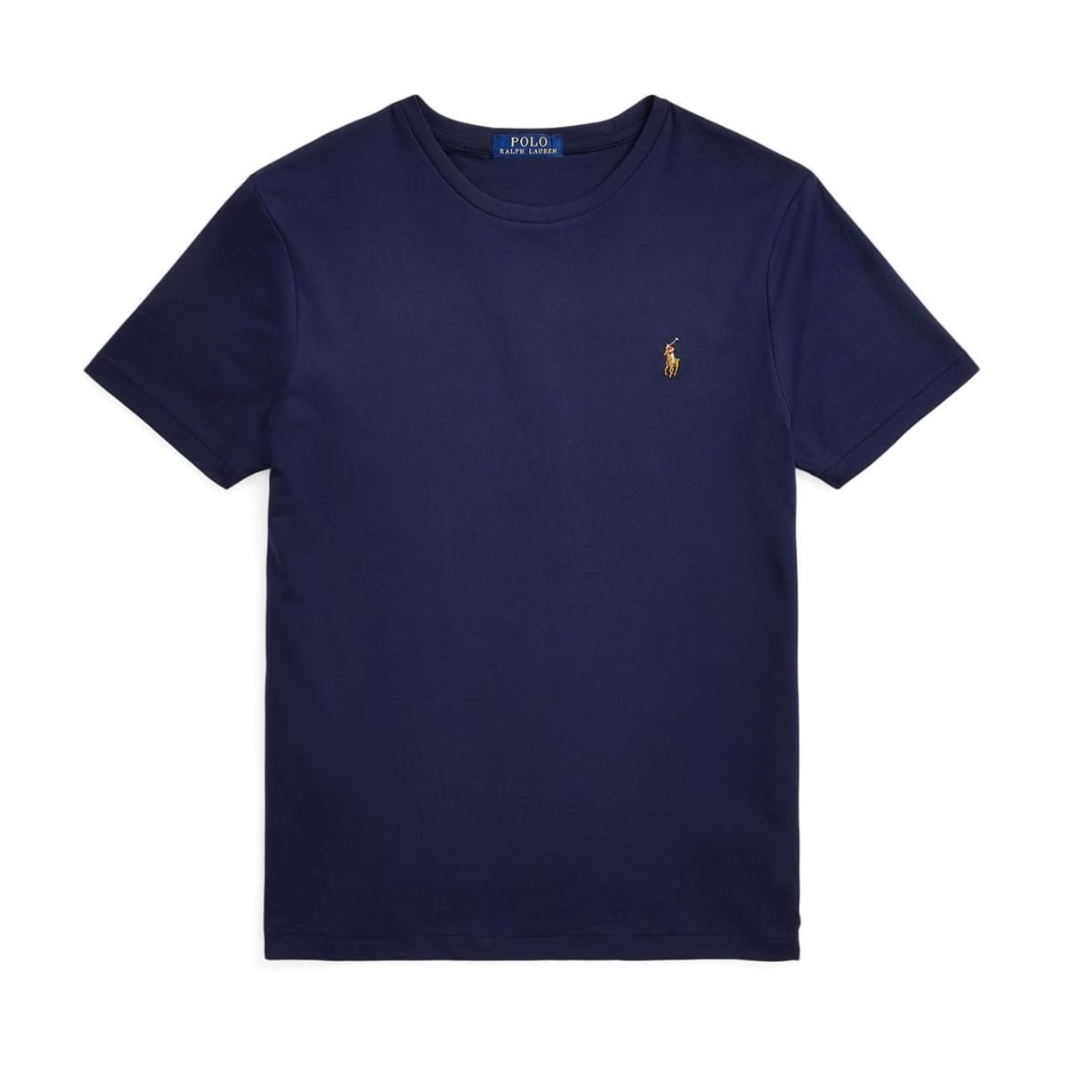 Camiseta Ralph Lauren Custom Slim Fit Soft Cotton — Azul marino