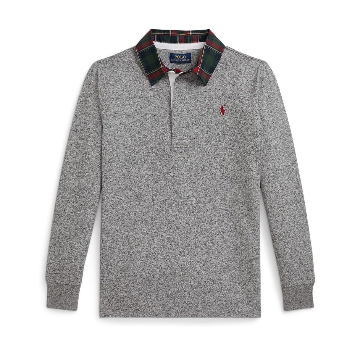 Camisa Ralph Lauren Plaid-Collar Cotton Jersey Rugby (Toddler/) — Beige