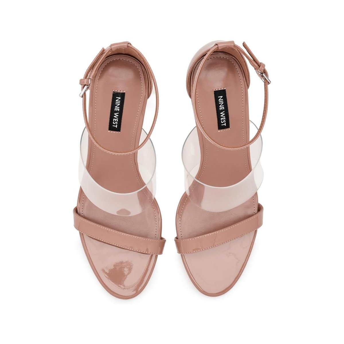 Tacones Nine West Vallie — Clear/Medium Natural Patent