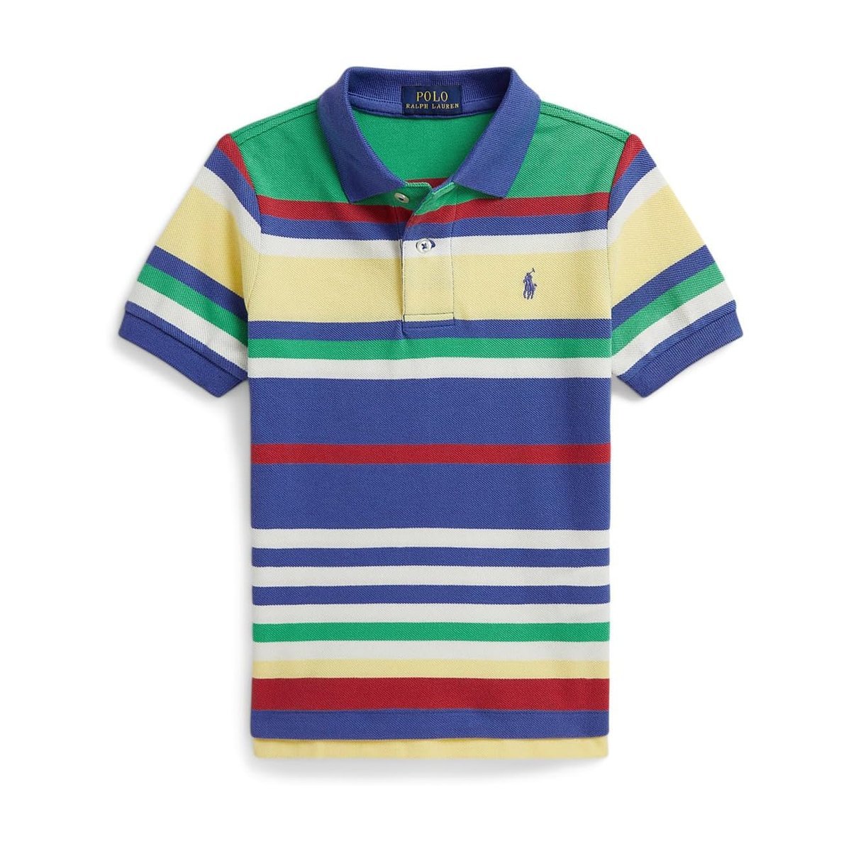 Camisa Ralph Lauren Striped Cotton Mesh (Toddler/) — Liberty/Multicolor